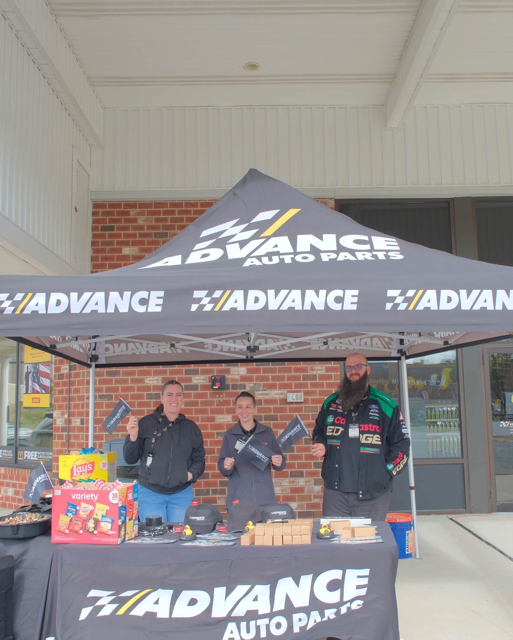 Advance Auto Parts tent and team during the Market Hub opening celebration