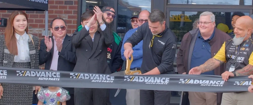 Ribbon cutting for the Advance Auto Parts Market Hub at The Shops at Randolph